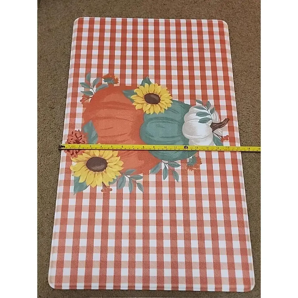 Perfect Harvest Cushioned Pumpkin Kitchen Mat